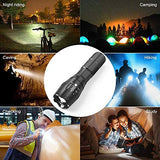 TBONEEY Linterna LED Militar Visión Nocturna, Linterna de Mano USB Recargable Linternas Alta Potencia Tactica Lampara Táctica Militar de Mano Impermeable, 5 Modo, Zoomable, para Ciclismo, Camping