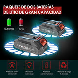 Mini Motosierra Inalámbrica de Mano de 21 V, Motosierra Eléctrica Portátil con 2 Batería Recargable, 1 Cargador y 1 Cadena, Sierra de Arbol Eléctrica para Jardinería, Agricultura y Rancho