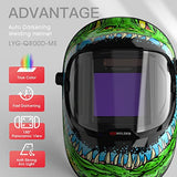 YESWELDER Casco de soldadura de color verdadero con visión lateral, con visión lateral, 4 sensores de arco de sombra ancha 4/5-9/9-13 máscara de soldadura para TIG MIG ARC Molienda Plasma LYG-Q800D-ME