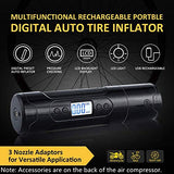 Inflador de Llantas Digital Automatico, 150 PSI Inflador de Neumáticos Compresor de Aire Portátil para Bomba de Neumáticos de Bicicleta de Coche con Indicador de Presión Digital Luz LED Mini Inflador de Neumáticos Inalámbrico Recargable Bicicleta