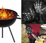 Guantes de parrilla para barbacoa extremadamente resistentes al calor, guantes de silicona para horno ignífugos para hornear ahumadores, guantes de cocina con aislamiento térmico, 1 par