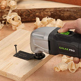 GALAX PRO 22000 OPM 1.5A Herramienta oscilante múltiple, ángulo oscilante de 3 grados con 3 hojas de sierra, 1 placa de lijado a semicírculo, 6 piezas de papel de lija.