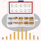 hilitchi 240pcs M2 y M3 latón Spacer Standoff Tornillo Tuerca Surtido Kit