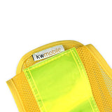 kwmobile Chaleco Reflectante Alta Visibilidad - Chaleco de Seguridad Reflector Amarillo con luz LED roja - Tiras Reflectantes para Practicar Deporte