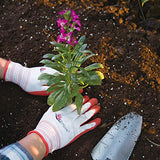 Cooljob - Guantes de jardinería para mujer, 10 pares de guantes de jardín con revestimiento de goma transpirables, guantes de trabajo de protección al aire última intervensión, tamaño mediano, se adapta a la mayoría, rojo y verde (10 pares, M)