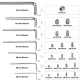Hilitchi - Juego de 50 tornillos de cabeza hexagonal de acero inoxidable SAE para tornillos de cabeza hexagonal (5/16-18 x 5/16)
