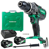 Metabo HPT Kit de taladro de martillo inalámbrico MultiVolt de 36 V con baterías y cargador | DV36DAG