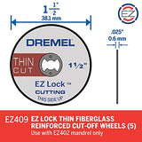 Dremel EZ409 Disco de Corte Delgado 1-1/2 Pulgadas Ez Lock, 5 Piezas