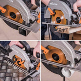 Evolution Power Tools La lame TCT multi-matériaux R185TCT-20CS (Rage) coupe le bois, le métal et le plastique, 185 mm