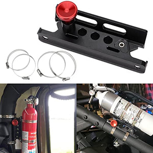 SuLokiy Soporte universal de montaje para extintor de incendios con barra antivuelco de liberación rápida 6061-T6 Billet Aluminio Compatible con Jeep Wrangler UTV Polaris RZR Ranger Can-Am Maverick ATV