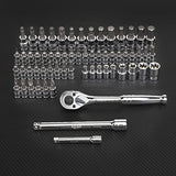 NEIKO 01146A Premium Master Combination Bit Socket Wrench Set | 62 Piece | SAE and MM | 1/4" and 3/8” Drive | Ratchet and Extensions | Torx | Hex | E-Torx | Screwdriver | S2 Steel Bits | Cr-V Sockets