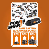 Worx Limpiador de energía portátil de 40 V Power Share Hydroshot 2 x 20 V (baterías y Cargador incluidos) – WG644