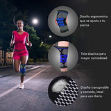 Elite Fitness Rodilleras de compresión (PAR) con Almohadilla de Gel y Resorte para Mayor protección, Ideal para Lesiones de Rodilla y Deportes, Material Transpirable y Elastico (Negra, Chica)