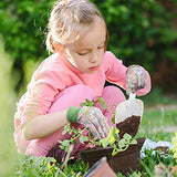 Guantes de jardinería para niños de 6 a 9 años, 3 pares de guantes de jardín antideslizantes para niños y niñas