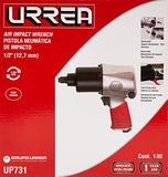 Urrea Herramientas UP731 Pistola de Impacto Neumática, Sistema Twin Hammer, Uso Extra Pesado, 1/2", 400 Feet/Pound