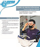 Limpro | Equipo de Protección Visual Goggles Gafas Lentes de Seguridad Tipo Medical, Protección contra Rayos UV, Protección: Antivirus, Rayaduras, Golpes, Goggles Quirurgicos Tácticos, Gafas contra Fluidos, Lentes Industriales,