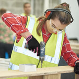 BARST Guantes de trabajo para mujer, guantes de trabajo para pantalla táctil, guantes de trabajo para construcción, jardinería, cuero sintético, guantes mecánicos, rosa, talla M