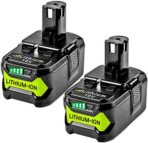 POWTREE Batería de Repuesto de Iones de Litio de 6,0 Ah P108 18 V Compatible con Ryobi 18V Battery One+ P108 P102 P103 P104 P105 P107 P109 P122