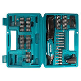 Makita DF001DW - Juego de destornilladores hexagonales de iones de litio de 3,6 V, color verde azulado, 3,6 V