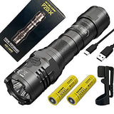 Nitecore Linterna LED recargable P20iX USB-C – 4000 lúmenes – con batería extra NL2150HPi, funda y cable de carga USB Eco-Sensa incluido