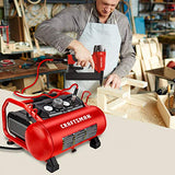 Compresor de aire Craftsman, 3 galones 1,5 HP Max 155 psi, sin aceite, portátil, rojo - CMXECXA0200341