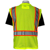 GLO-079 FrogWear HV - Chaleco de seguridad de malla de poliéster de alta visibilidad, Amarillo alta visibilidad, X-large