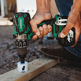 Metabo HPT Kit de taladro de martillo inalámbrico MultiVolt de 36 V con baterías y cargador | DV36DAG