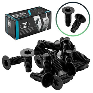 kiMing 16 tornillos Torx compatibles con Jeep Wrangler 76-86 CJ, 87-95 YJ, 97-06 TJ pernos de puerta y tornillos de bisagra para parabrisas