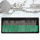 30 Pcs Brocas giratorias de diamante pulido, herramientas de talla de grabado de joyas de cristal de jade