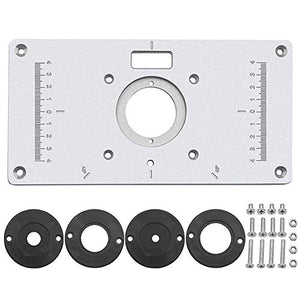 Gaosu Placa de aluminio para enrutador de mesa, recortadores, routers, bricolaje para carpintería, bancos de carpintería, placa de mesa de enrutador, placa de base de montaje