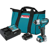 Makita WT04R1 12V max CXT® Kit de llave de impacto inalámbrica de iones de litio de 1/4" (2.0Ah)