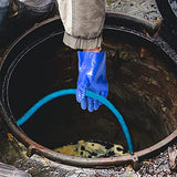 2 pares de guantes de PVC resistentes a los productos químicos, guantes de limpieza de drenaje, guantes de máquina de alcantarillado reutilizables, guantes de trabajo de seguridad, protección contra ácidos, álcalis y aceite, antideslizantes, XL (XL)