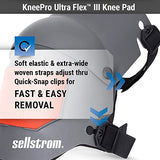 Sellstrom KneePro - Rodilleras Ultra Flex III - Protección resistente y comodidad para construcción, jardinería, ejército, trabajo de pisos, gris y naranja