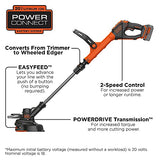 Black+Decker 20 V MAX* Cortadora de Cuerda/bordeadora, 12 Pulgadas (LSTE523)