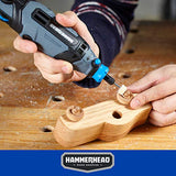 Hammerhead HART012 - Herramienta giratoria de 1,2 amperios con 62 accesorios y funda de transporte