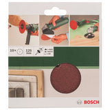 Bosch Home and Garden 2609256B53 - Juego de hojas de lijado para taladro 125, 40, 60, 80, 120, 180