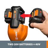 Worx WG184 - Recortadora de Cuerdas inalámbrica de 40 V de 13 Pulgadas y bordeadora con Ruedas (baterías y Cargador incluidos)