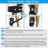 MYDEAR Protector de Rodillera, 2 Piezas Rodilleras de Soporte Ajustable Soporte de Rodilla para Deportes, Correr, Levantamiento de Pesas, Entrenamiento Mujeres y Hombres