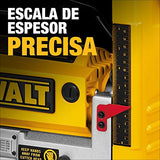 DEWALT Cepillo Canteador de 12 1/2 Pulgadas (317mm) con Motor de 2000W con Sistema de 3 Cuchillas y Velocidad de 10000RPM DW734