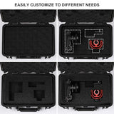 Mayouko - Caja de herramientas portátil con esponja a prueba de golpes, grado impermeable IP67, funda rígida impermeable con inserto de espuma, funda de transporte a prueba de golpes, caja a prueba de explosiones, 11.6 pulgadas de largo x 8.3 pulgadas de