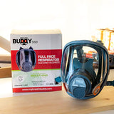 Breath Buddy Mascarilla de respiración con respirador de cara completa Filtro de aire - Refugio de ojos reutilizable para el polvo | Ideal para soldar, lijar