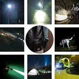 XLM-P70 Linterna LED, 30000-10000 lúmenes, 3 modos de alto brillo, la más potente linterna LED Xlm-P70 de 50 W, linterna recargable por USB, para camping al aire libre (batería doble, 50W-P70)