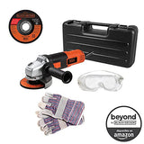 beyond by BLACK+DECKER Esmeriladora Angular 4-1/2 Pulgadas 820W con Guantes, Gafas y Disco Abrasivo AZBDG7DISC