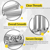 Hilitchi - Tornillos de seguridad Torx con cabeza de botón M3, 90 unidades, 6 tamaños, tornillos de acero inoxidable a prueba de manipulación, con broca T10, M3 x 4/6/8/12/16/20