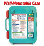 First Aid Kit Hard Teal Case 326 Pieces Exceeds OSHA and ANSI Guidelines