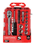 Craftsman CMMT12012 - Juego de llaves de vaso SAE (24 unidades, 3/8")