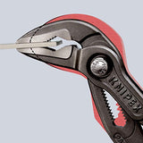 Knipex 87 51 250 SB Cobra Es Tenaza para Bombas de Agua Extra Esbelta Atramentado Recubiertos de Plástico Antideslizante, 250 mm, color gris