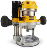 DEWALT DW618PK Juego de Fresadora y Rebajadora de Velocidad Variable y Base Fija, 12 A, 1 1/4 Hp