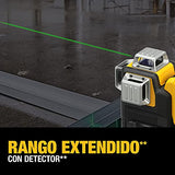 DEWALT Láser de Línea con Rayo color Verde MAX* 12V y Bateria Ion-litio XR 2.0Ah DW089LG