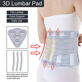 Sesiwillen - Cinturón de apoyo lumbar con almohadilla de masaje extraíble, soporte lumbar para dolor de espalda, ciática, escoliosis, diseño de malla transpirable, para mujeres y hombres (mediano)